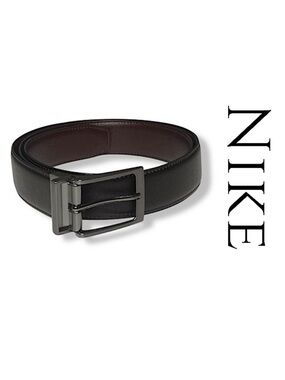 Nike Mens Pebble Feather Edge Black Brown  Reversible Golf Belt Size 42